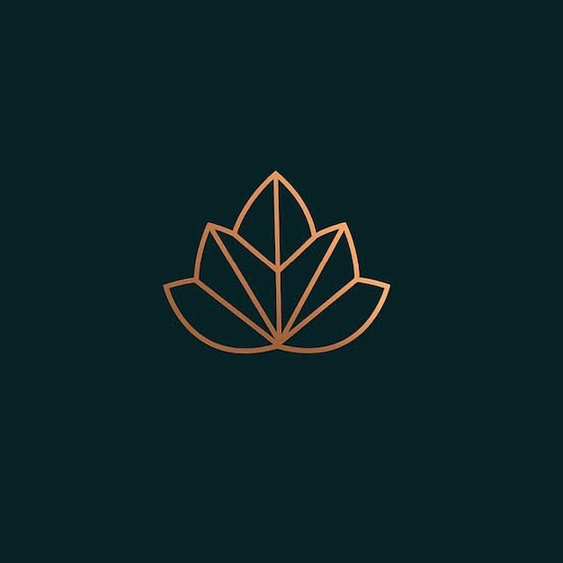 Conception du logo de la feuille géométrique pour les entreprises