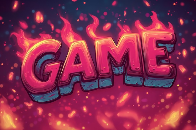 La conception du logo de GAME s'illumine avec des flammes de feu