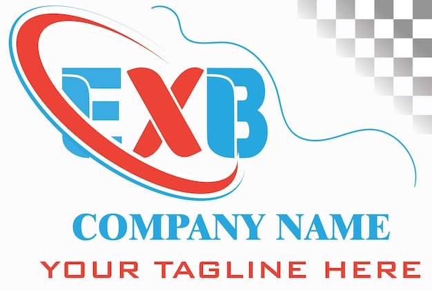 Photo conception du logo des lettres exb