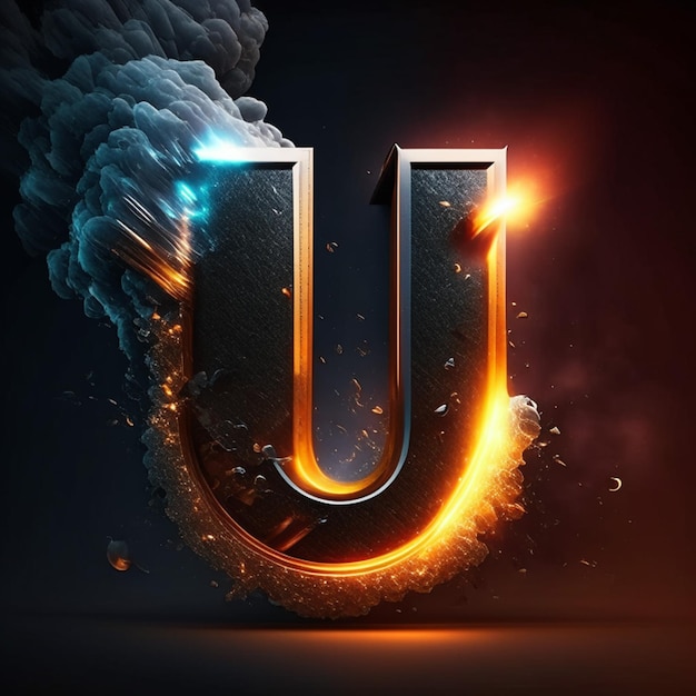 Photo conception du logo en lettres u ou du logo en u ou du monogramme en u