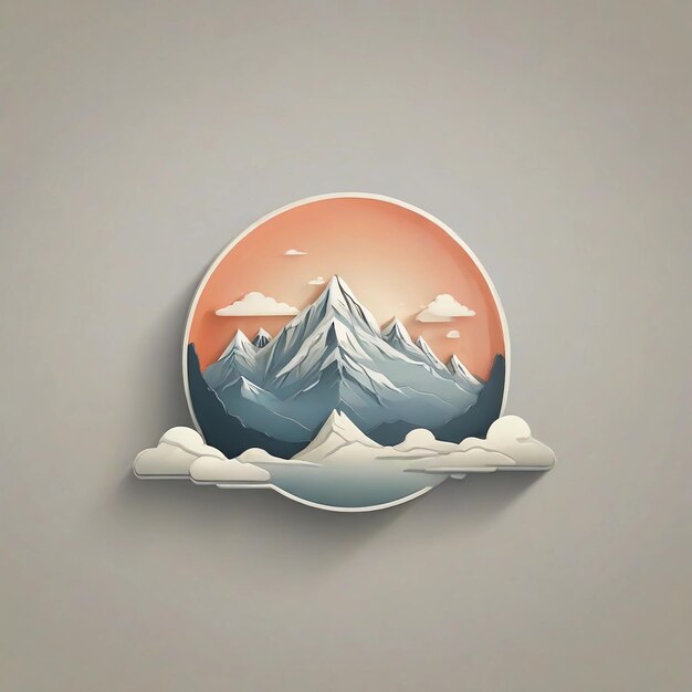 Conception du logo des montagnes Vecteur des montagnes