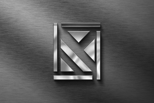 Conception du logo N métallique