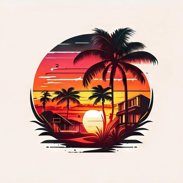 Photo conception du logo tropical