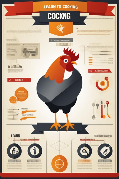 Photo conception du modèle d'infographie de cooking