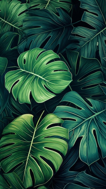 Conception de feuilles tropicales