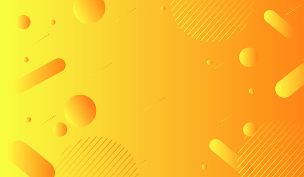 conception de fond abstrait dégradé jaune avec des formes géométriques modernes