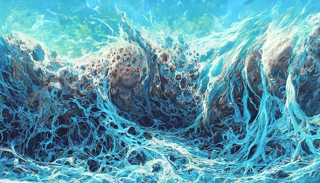 Photo conception de fond abstrait océan rendu 3d