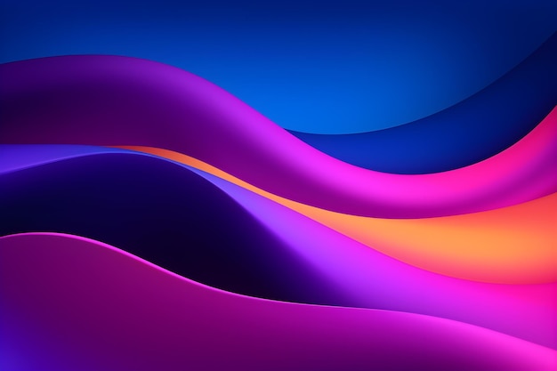 conception de fond coloré vague violet et bleu graphique abstrait AI générer