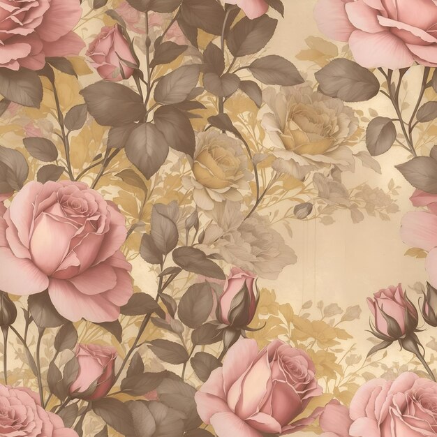 Photo conception de fond floral sans couture élément de conception de web en tuiles
