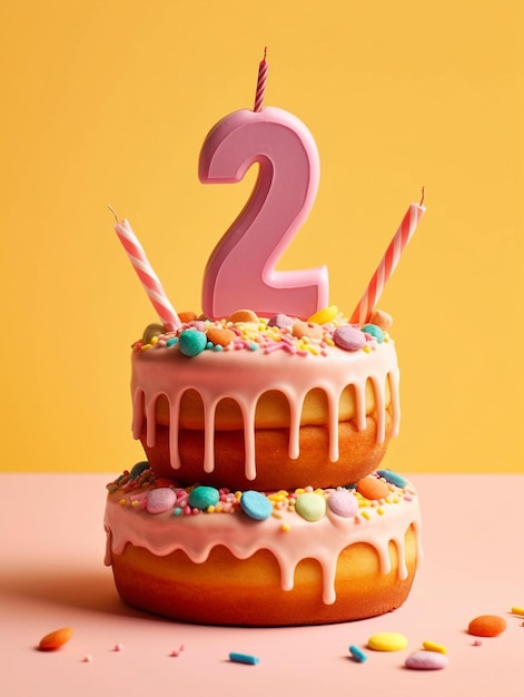 conception de gâteau pour l'anniversaire de bébé de 2 ans