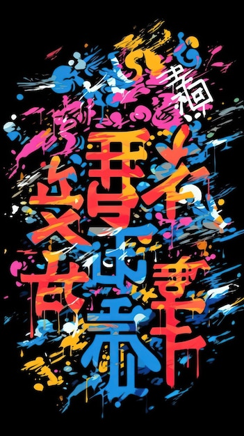Conception de graffiti de symbole japonais