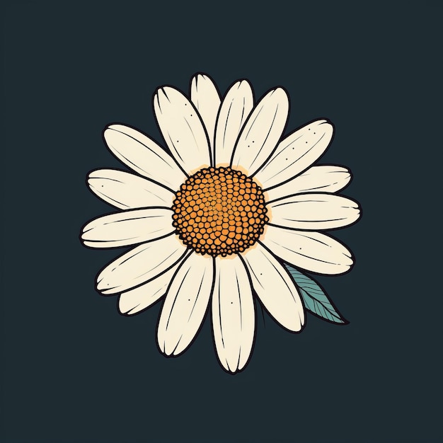 Conception graphique vectorielle Daisy minimaliste