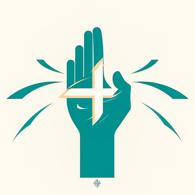Photo conception d'une icône de croix religieuse générative ai