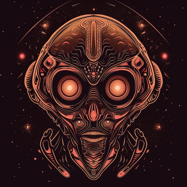 Conception d'illustration extraterrestre