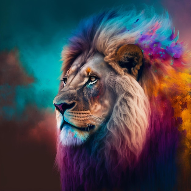 Conception d'illustration de lion cool