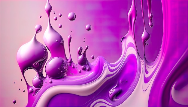 Conception d'illustration liquide de fond violet clair Générer une IA