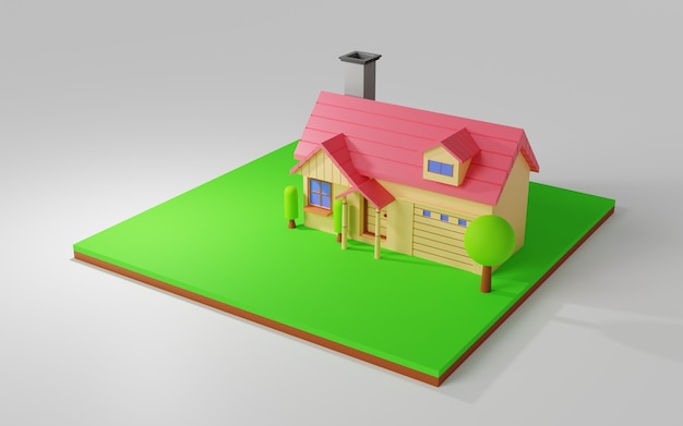 conception d'illustration de maison 3D