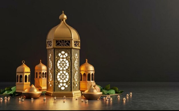 Photo conception de lanterne pour la célébration du ramadan