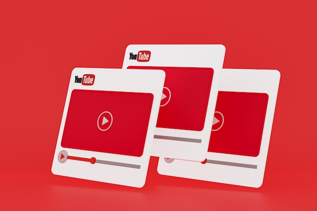 Conception de lecteur vidéo Youtube ou interface de lecteur multimédia vidéo