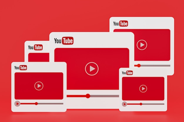 Conception de lecteur vidéo Youtube ou interface de lecteur multimédia vidéo