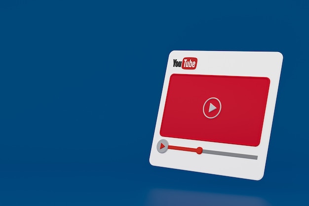 Conception de lecteur vidéo Youtube ou interface de lecteur multimédia vidéo