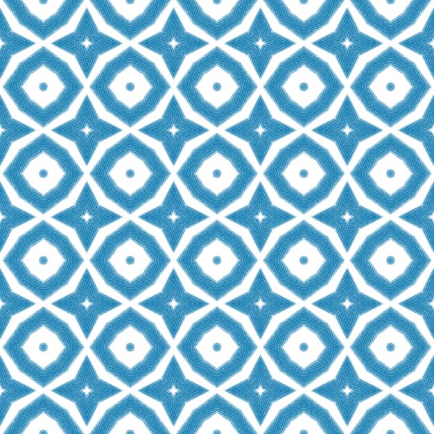 Conception de maillots de bain répétitifs Ikat Bleu symétrique