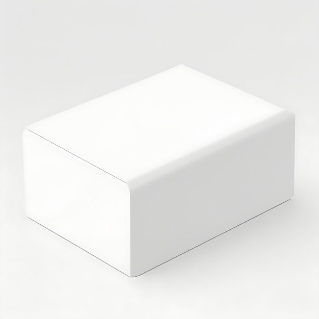 Conception de maquette de boîte blanche de style 3D élégante et minimaliste générée par l'IA