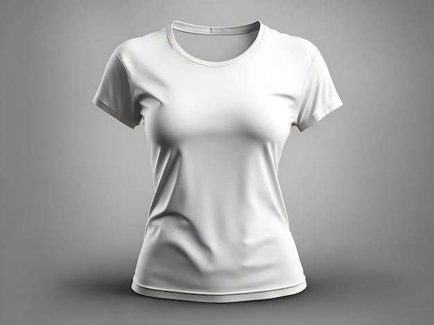 Conception de maquette de t-shirt blanc vierge générée par l'IA