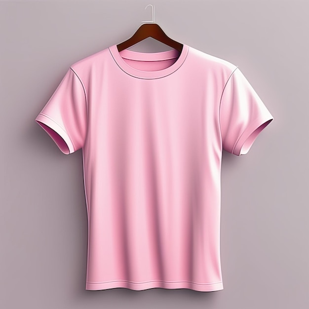 Conception de maquette de t-shirt rose vierge