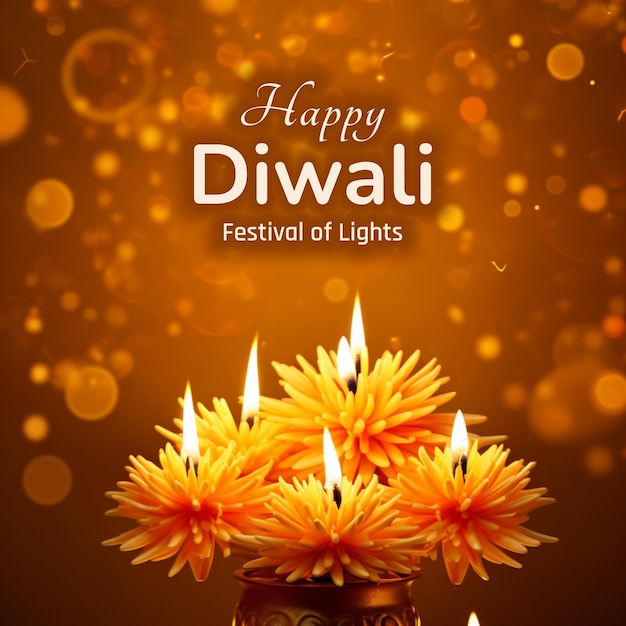 Conception de message du festival Happy Diwali