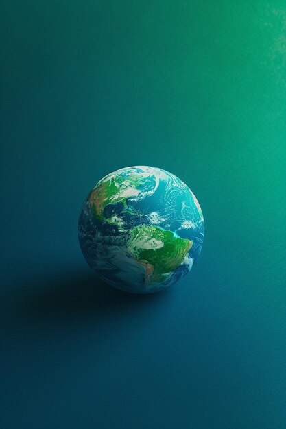 Conception minimale d'une affiche 3D de l'Heure de la Terre