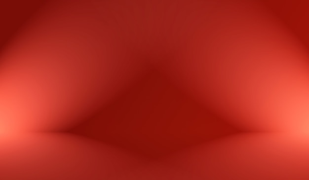 Conception de mise en page de la Saint-Valentin de Noël de fond rouge doux de luxe abstrait, studio, salle, modèle web, rapport d'activité avec une couleur de dégradé de cercle lisse.