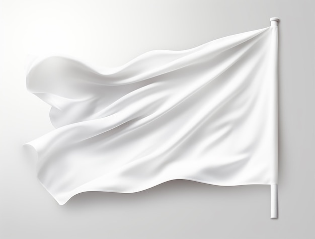 Photo conception de modèle de drapeau blanc de maquette dans le style d'un esprit réaliste