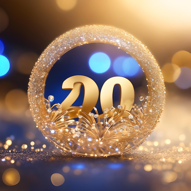 Photo conception de modèle du 20e anniversaire