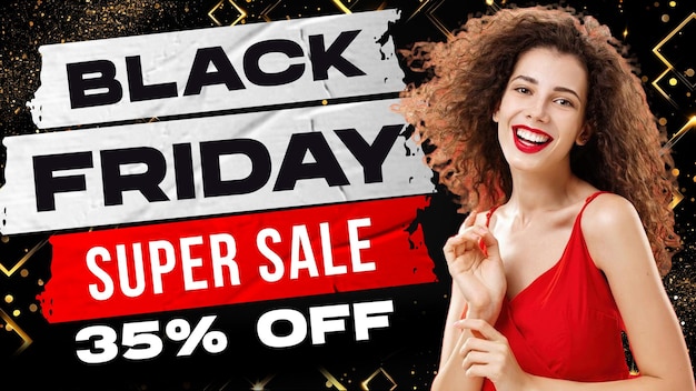 La conception moderne de la bannière de la super vente du vendredi noir