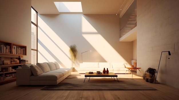 la conception moderne de la chambre à coucher présente une palette de couleurs minimaliste