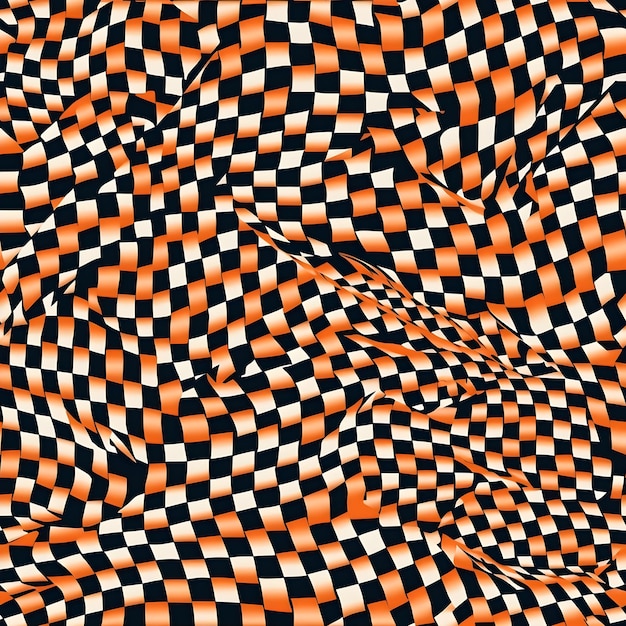 Photo conception de motifs d'illusion optique de couleur orange sans couture