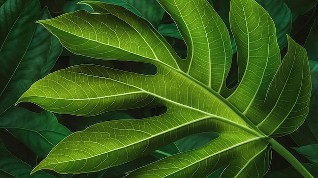 Conception de la nature à l'aide d'une feuille verte comme fond ou de papier peint
