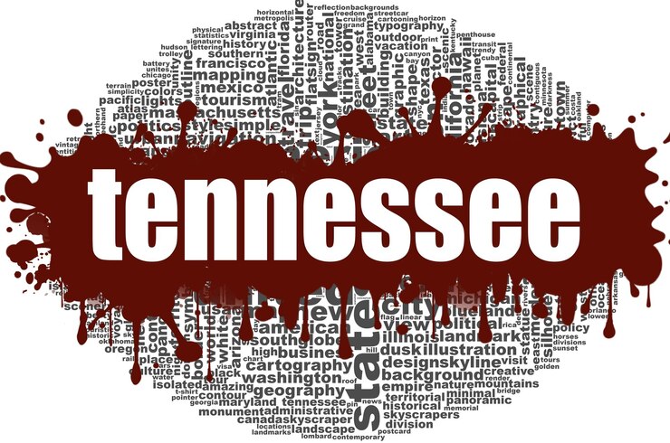 Photo conception de nuage de mot tennessee
