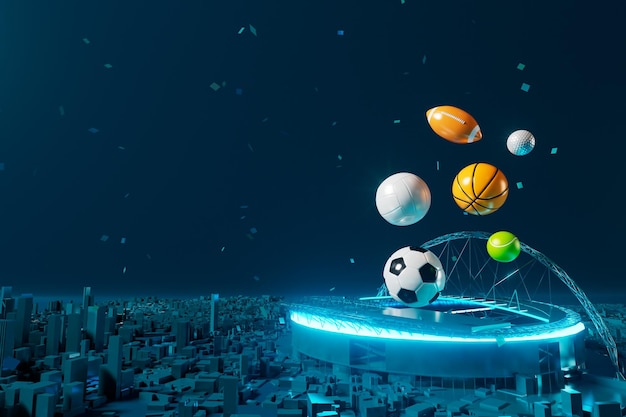 Conception d'objet de football 3d réaliste