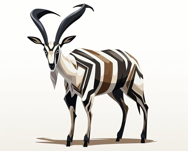 conception d'oryx sur fond blanc