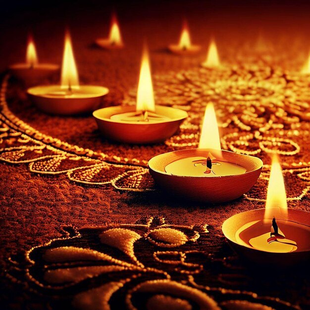 Photo conception pour le festival indien happy diwali