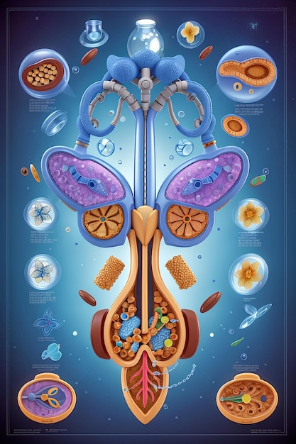 conception pour le matériel biologique dont l'image principale est une image de la glande thyroïde