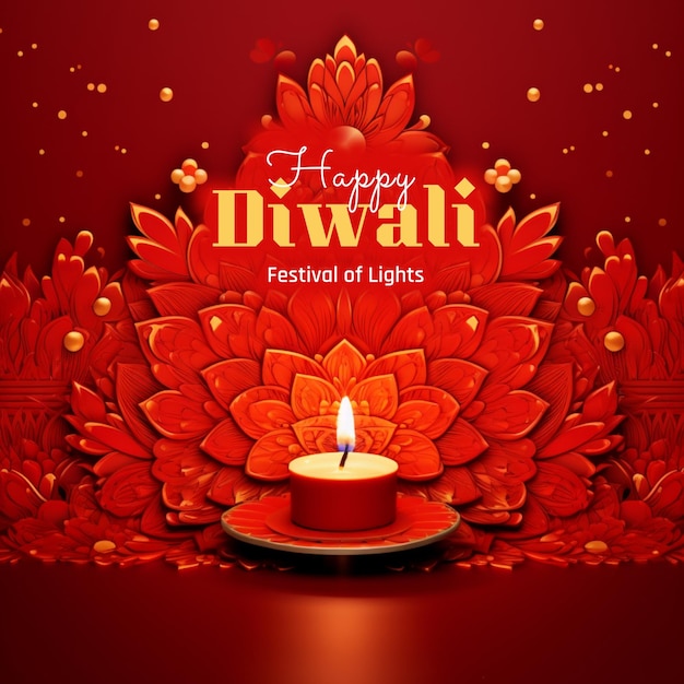 Conception de publication Instagram Happy Diwali