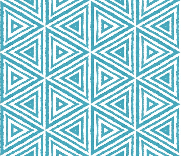 Conception de rayures à chevrons. Fond de kaléidoscope symétrique turquoise. Impression attrayante prête pour le textile, tissu de maillot de bain, papier peint, emballage. Motif de rayures géométriques en chevron.