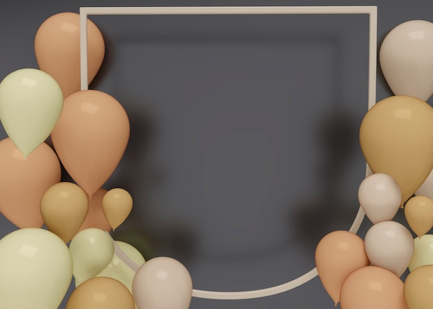 Photo conception de rendu de ballons 3d