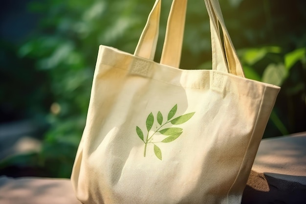 Conception de sac écologique en coton durable généré par l'IA