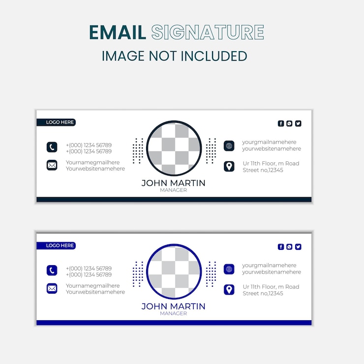 Photo conception de signature d'e-mail