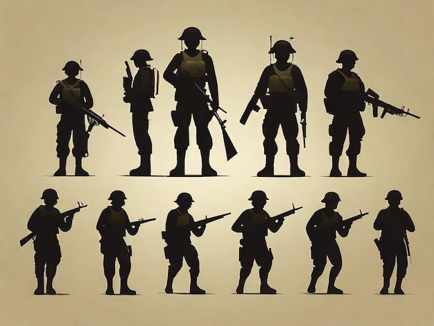 conception de la silhouette des soldats de l'armée