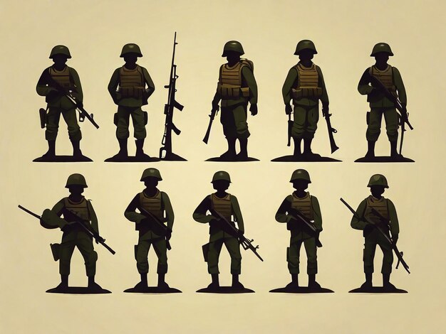 conception de la silhouette des soldats de l'armée